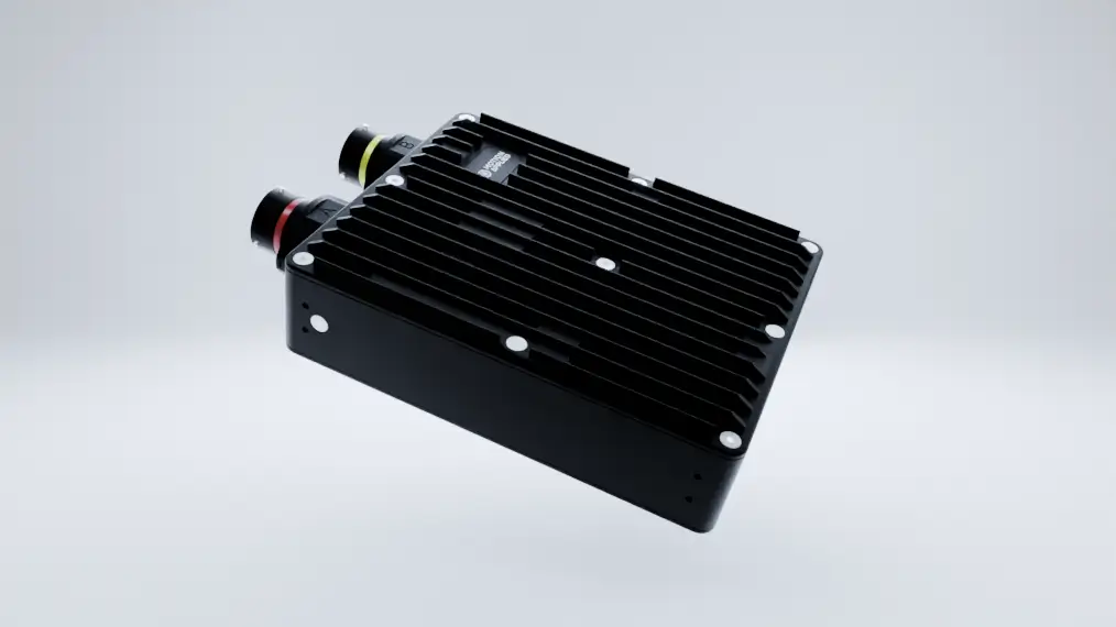 HSL‑500 high‑speed motorsport data logger in a black anodised aluminium enclosure with motorsport connectors.